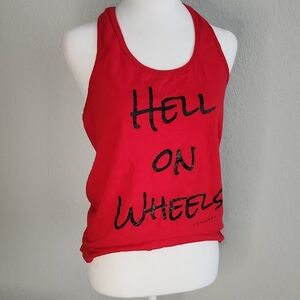 Bella Canvas Vibrant Red Racer Back Tank Top Hell On Wheels Racing